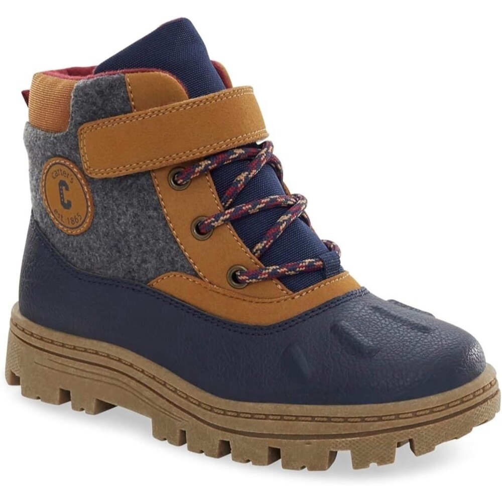 Carter's Toddler Boy Brown Freddie Outdoor High Top Boots Size 5M Lace-Up Straps